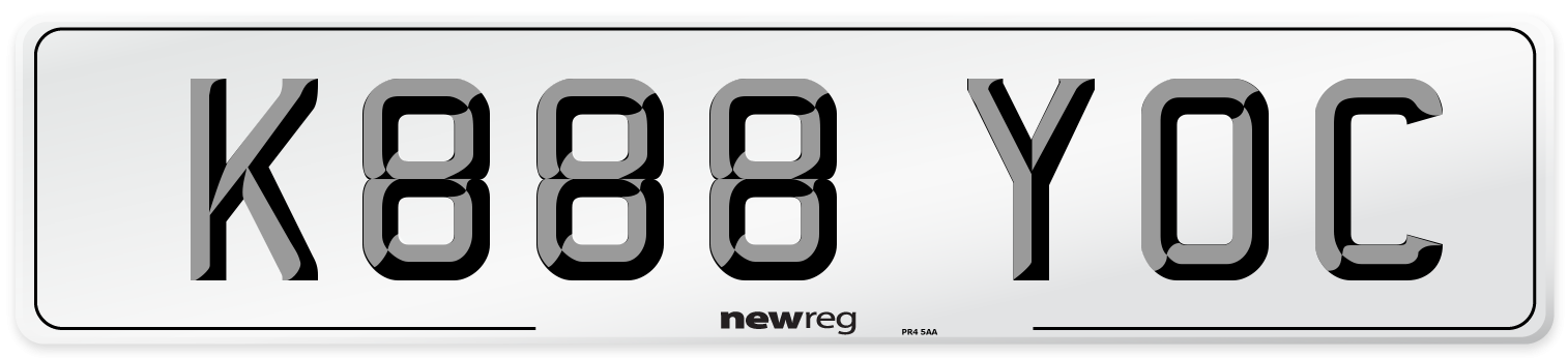 K888 YOC Number Plate from New Reg